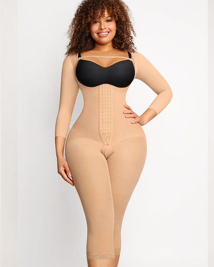 Long Bodyshaper With Covered Back And Perineal Zipper