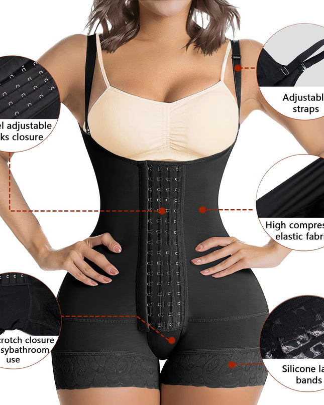 Adjustable Lace Bodysuit Tummy Control Bodyshaper